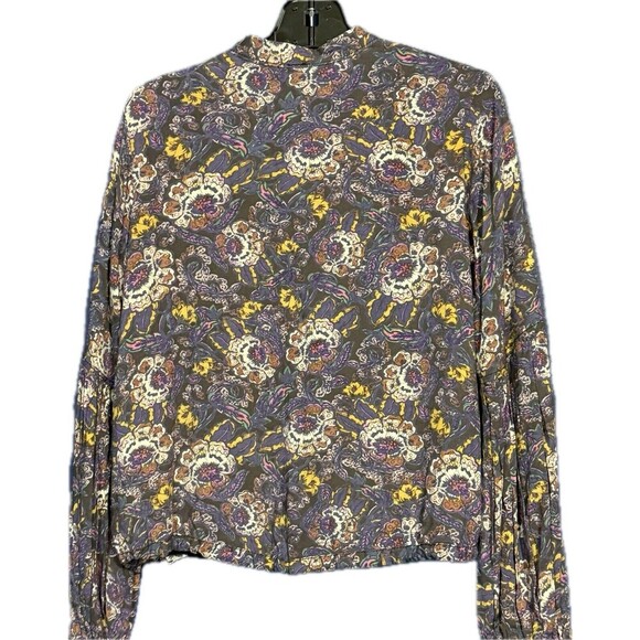 FREE PEOPLE FLORAL PRINTED Soft Bomber JACKET NWT Size XS LINED - Picture 2 of 5